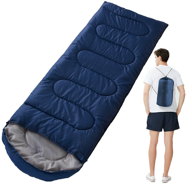 Спальный мешок для взрослых, светильник водонепроницаемый пушистый спальный мешок для кемпинга, компрессионный мешок, для весны и осени, дл...