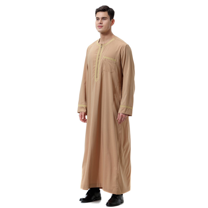 Roupa islâmica masculina, vestido árabe ayaba saudita abaya homme roupão masculino djellaba muçulmano, moda qamigos 2021