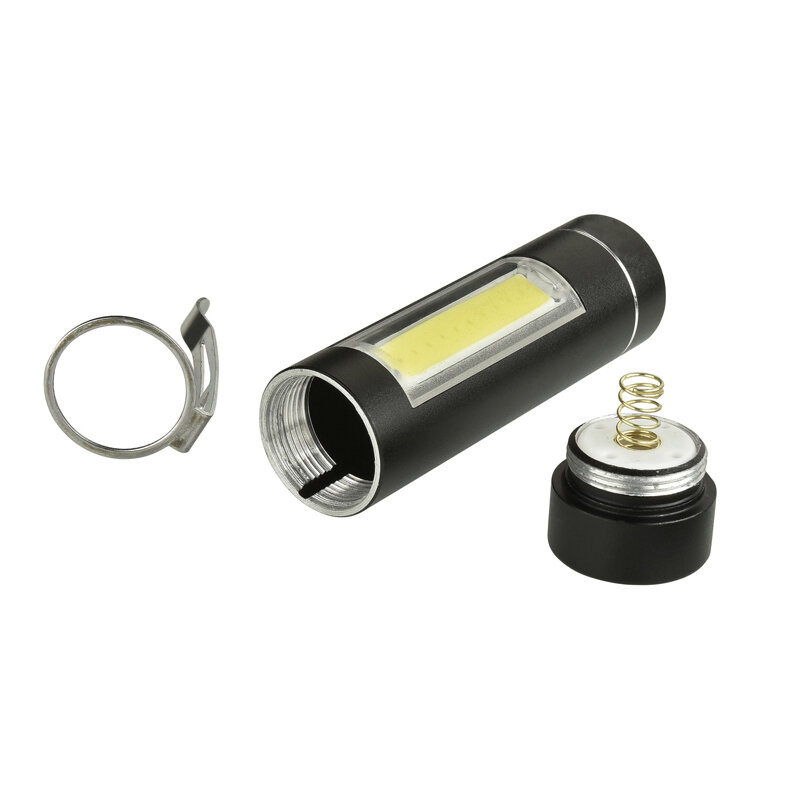 Linterna de trabajo portátil con batería de 14500 o AA, 1516 LED de aluminio, COB, bombillas LED impermeables, minilinterna, 1 modo