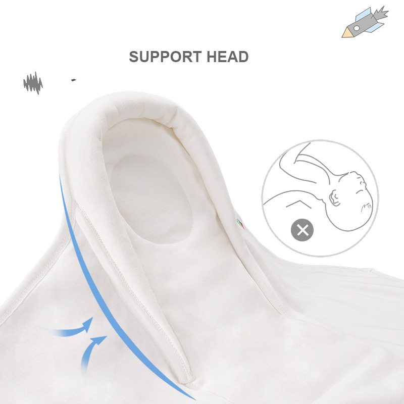 Bebê saco de dormir portátil recém-nascido em forma de travesseiro design carrinho de criança algodão cobertor fralda swaddle sleepsack cocoon para 0-6 luas