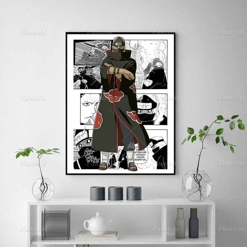Affiche de dessin animé Naruto Kakuzu, peinture sur toile, Art mural moderne, décoration de maison, imprimés de Manga, images modulaires pour salon et chambre à coucher