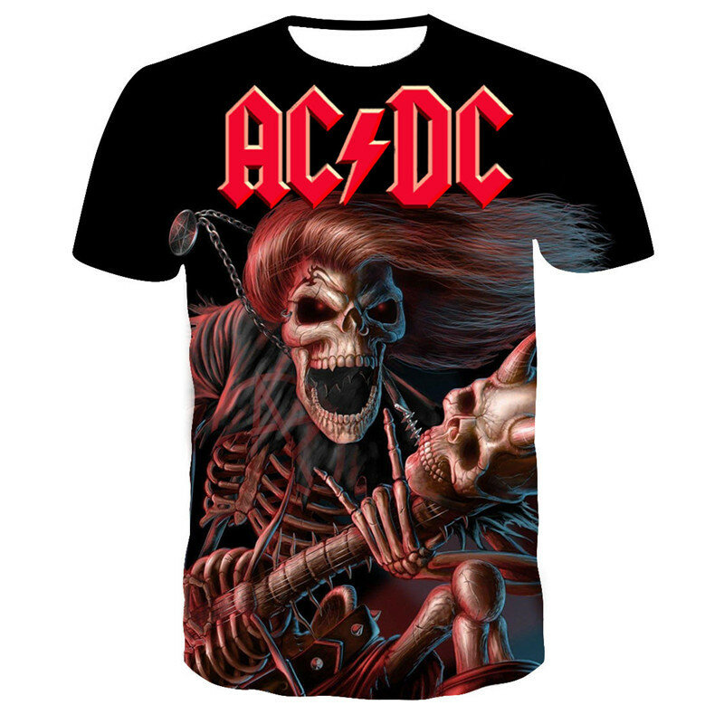 Camisetas con estampado 3D de AC DC para hombre, camiseta de marca a la moda, nuevo estilo, divertida, de ocio, de verano