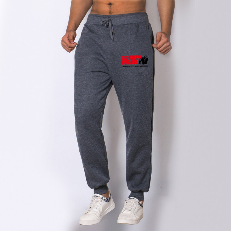 Gorilla Wear-pantalones de correr para hombre, ropa deportiva informal para Fitness, mallas, pantalones deportivos, decoración de gimnasio