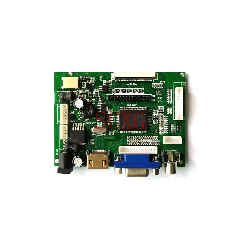 VGA 2AV compatible con HDMI DIY KitFor LTN133AT07/LTN133AT08 pantalla 1280*800 controlador con pantalla LCD Placa de controlador de 20 pines LVDS 1CCFL