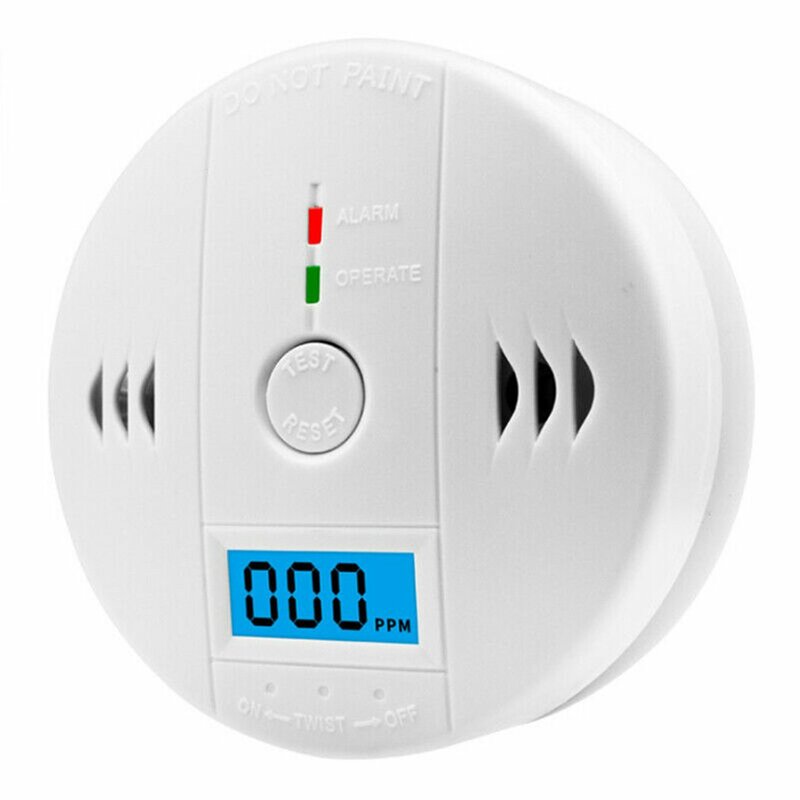 LCD Karbon Monoksida Detektor Alarm CO Gas Sensor Peringatan Alarm Monitor Tester