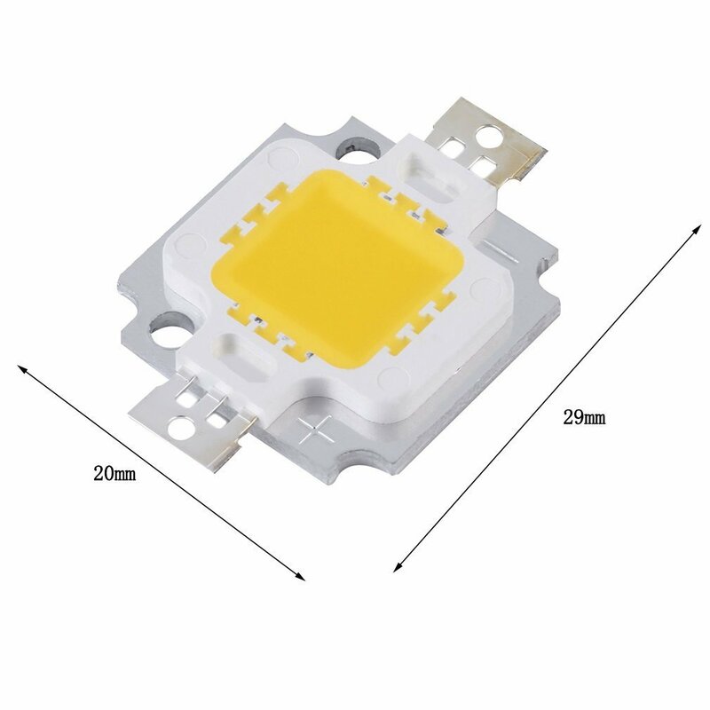 1000LM 10W chip-on-board Tira de Luz LED Chip De Alta Potencia Lámpara Blanco Cálida/fría 12V-24V Ly 