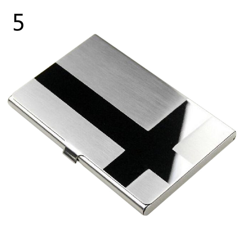 1pc table Note Card Holder Case Cover Waterproof Stainless Steel Metal Case Box