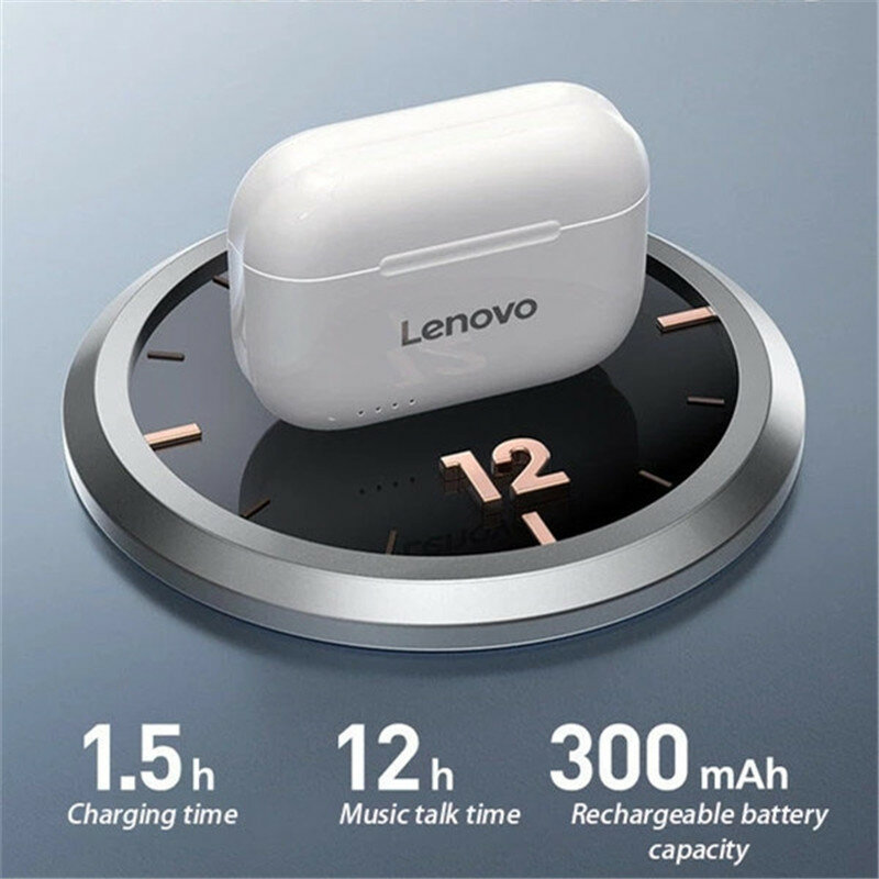 Lenovo LP1S наушники-вкладыши TWS Bluetooth наушники спортивные беспроводные наушники, стерео гарнитура наушники HiFi музыкальные наушники с микрофоно...