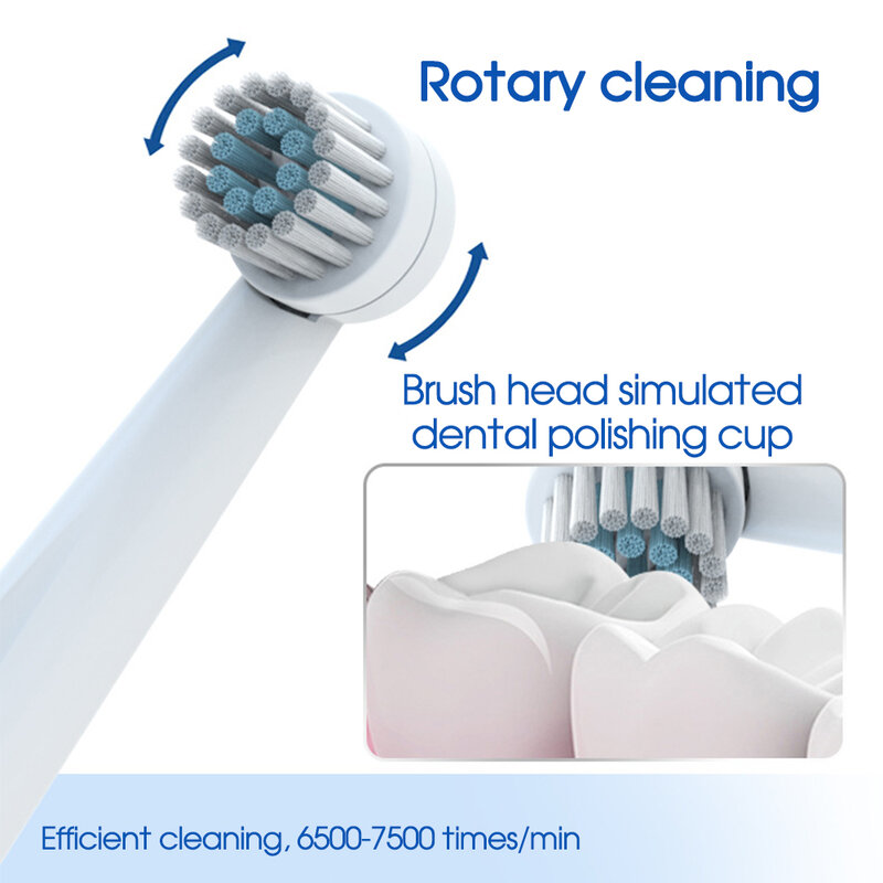 [Boi] Polishing Clean Teeth Rotation Electric Toothbrush Adult Smart Timer Brush Soft Bristle Induction Rechargeable Waterproof