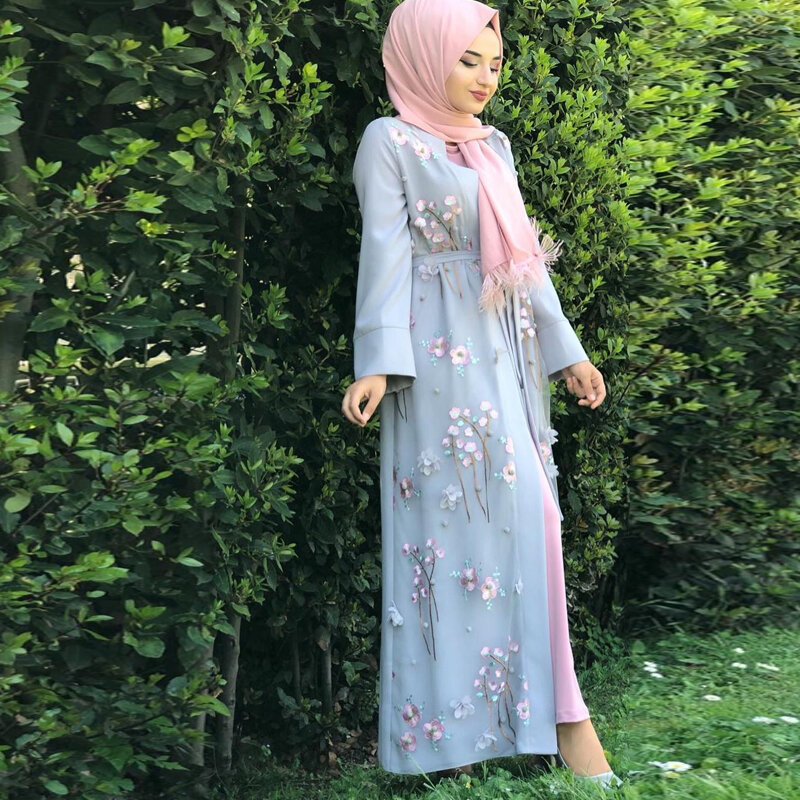 Abaya Kimono Hồi Giáo Cardigan Hijab Đầm Thổ Nhĩ Kỳ Hồi Giáo Quần Áo Abayas Cho Nữ Caftan Dubai Dài Oman Áo Dây Djelaba Femme