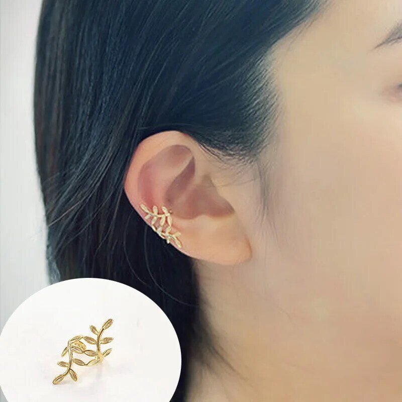 ZYZQ Romantic No-Piercing Clip Earrings For Women Trendy Leaf Accessories Gift Hot Selling Female Jewelry Dropshipping Wholesale