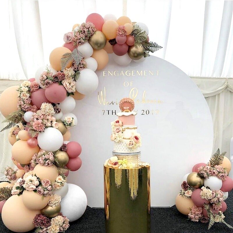 Macron-Conjunto de globos para fiesta de boda, suministros de decoración, cadena de globos para cumpleaños, bienvenida a casa, Género