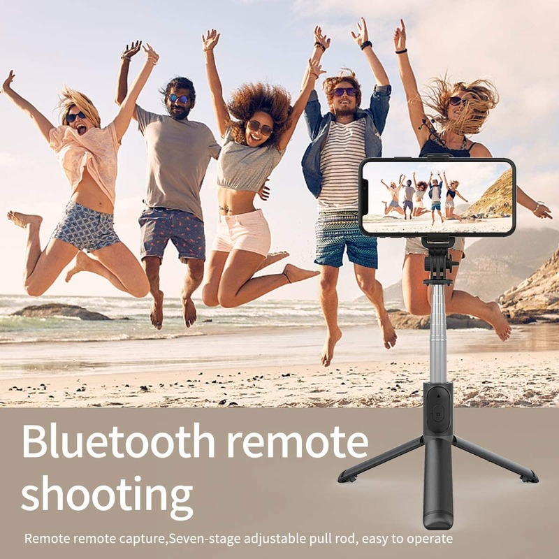 New Wireless Bluetooth 6 In 1 Selfie Stick Fill Light 360° Rotate Faltbare Extendable Phone Mini Tripod Stand Wireless Remote