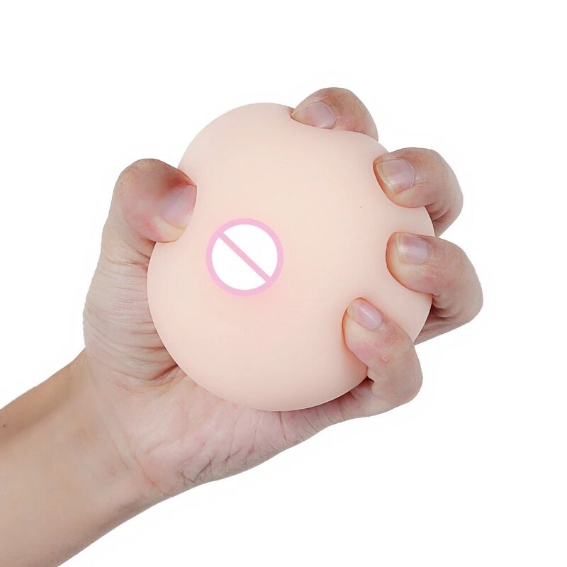 Silicone seios artificiais peito falso masturbação masculino estresse squeeze bola adulto produtos brinquedos sexuais
