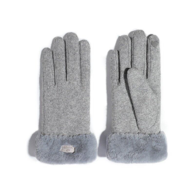 Women Touch Screen Winter Gloves Full Finger Thermal Warm Fleece Gloves Outdoor Sports Windproof Gloves Thicken Snow Mittens