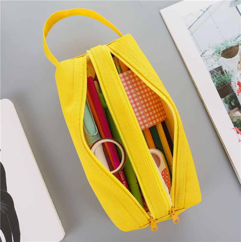 Large Capacity Fabric Pencil Cases Bags Pouch Creative Pen Box Case School Office Stationary Supplies 05089