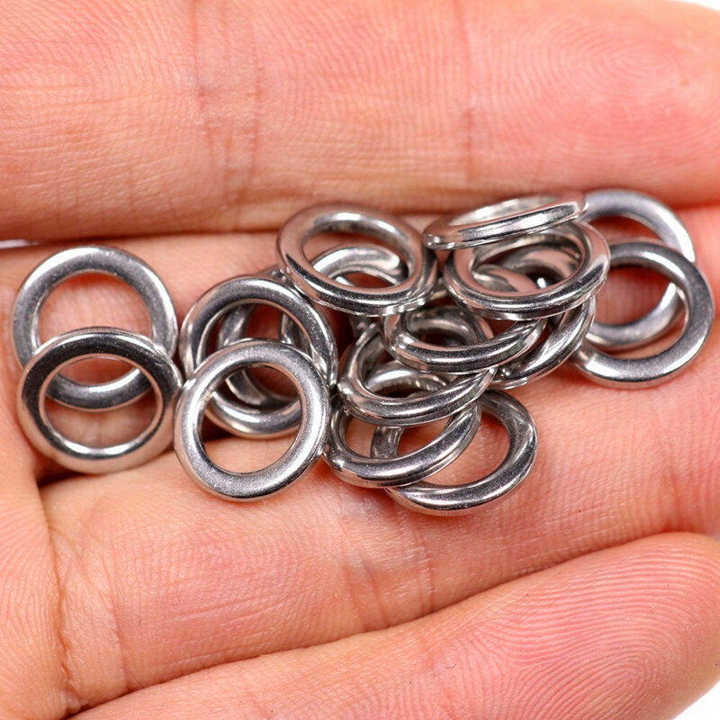 Hohe qualität solide ring 304 edelstahl eisen platte angeln ring köder zubehör schwere metall ring Japanischen angelgerät