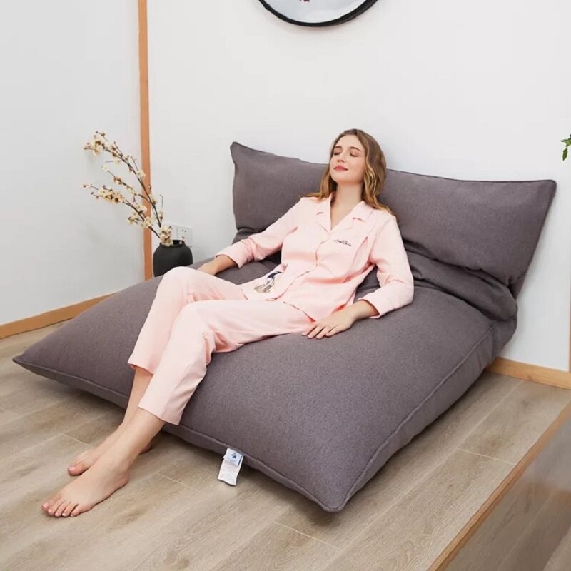 دروبشيبينغ للطي قابل للغسل أريكة قماش كرسي معطف جديد متعدد الأغراض تاتامي غطاء كيس قماش لغرفة المعيشة الاسترخاء
