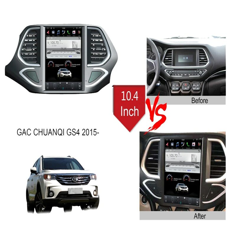 안드로이드 9.0 테슬라 스타일 수직 자동차 GPS Nagavition GAC CHUANQI GS4 2015-블루투스 와이파이와 라디오 스테레오 멀티미디어 플레이어