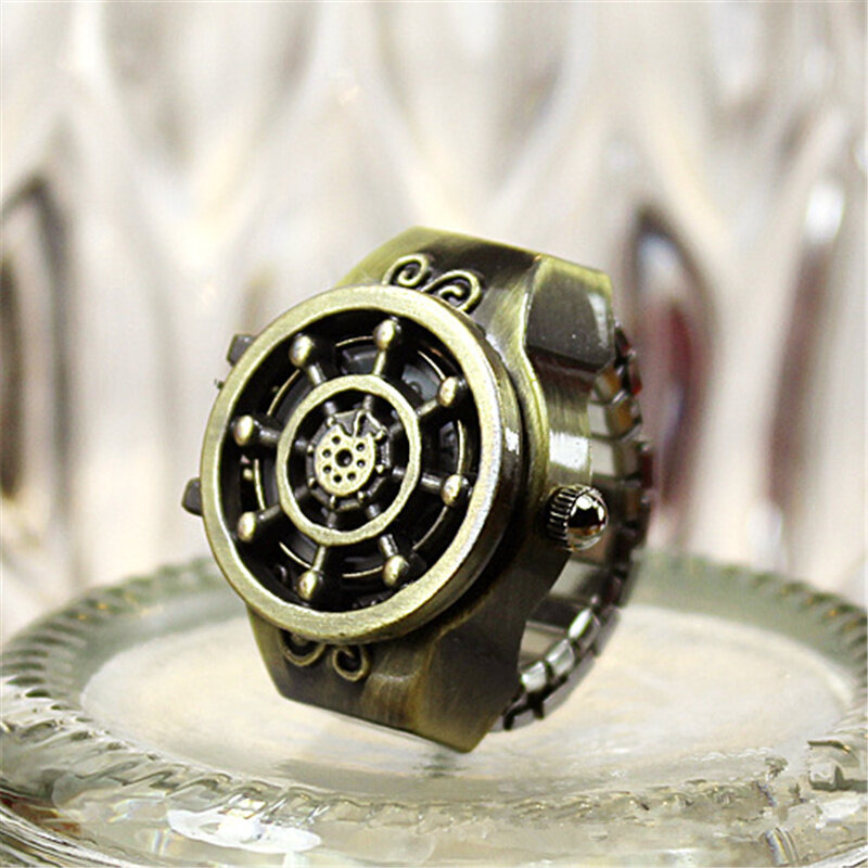 2021 quente masculino anel do punk relógio de quartzo ouro cavaleiros de soldados romanos malone antigo anel relógio moda jóias relogio masculino