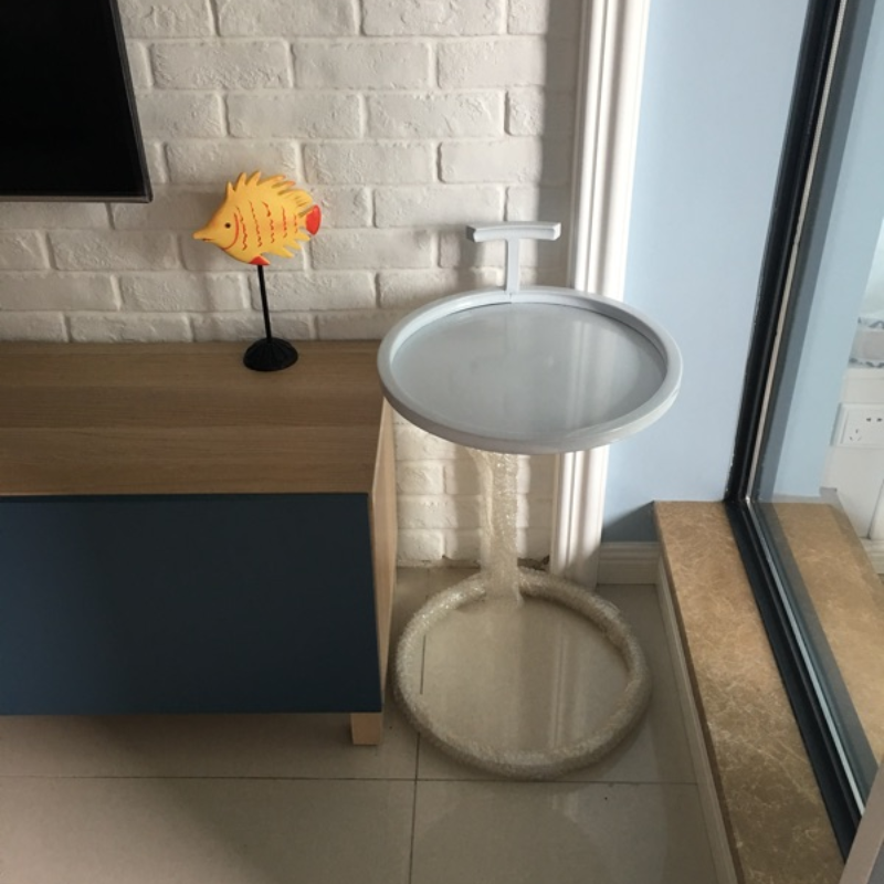 Mesa Auxiliar de cristal para sofá, mueble redondo de Metal, nórdico, moderno, dorado, para decoración del hogar