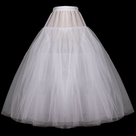 A Line Bridal Petticoat 3 Layers Tulle Underskirt Women Petticoat Crinoline Without Hoop Bridal Wedding Accessories