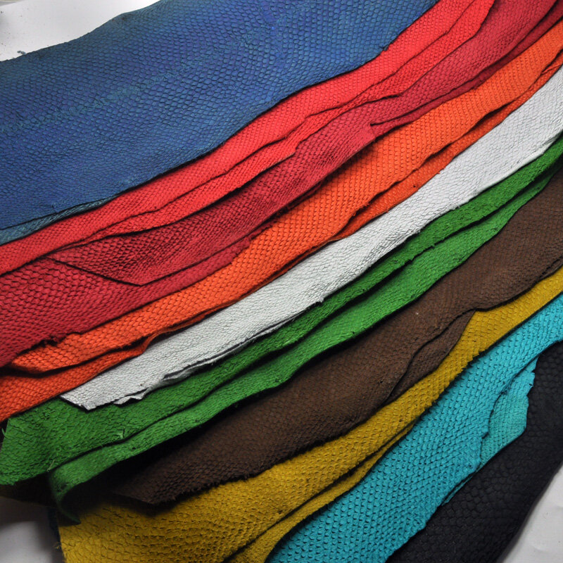 1 шт цветные натуральные лососевые рыбные чешуи, кожаные штучные разноцветные DIY сумки с ремнем, аксессуары для обуви 45*10 см