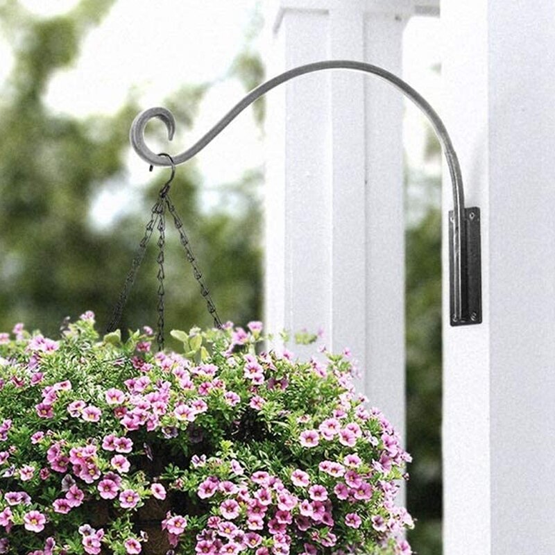 Plant Hanger Bracket Heavy Duty Plant Hooks (16 Inch) Durable and Stable Outdoor Plant Hanger, Hanging Plant Bracket