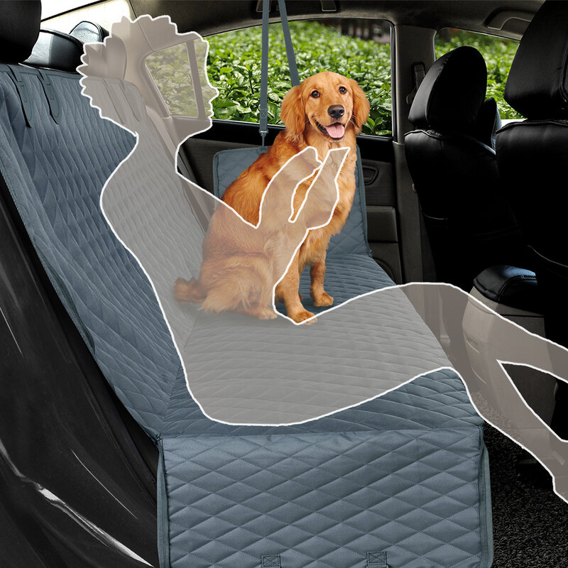 PETRAVEL รถสุนัขที่นั่งกันน้ำสัตว์เลี้ยงสุนัข Carrier เปลญวนรถด้านหลังที่นั่ง Protector Mat Carrier สำหรับสุนัข
