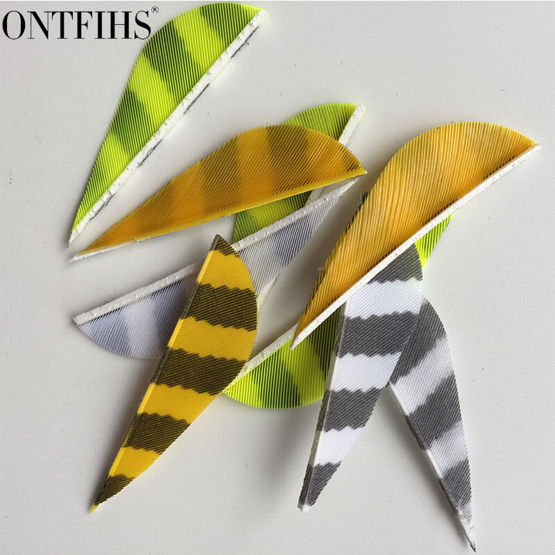 Details about   New 50PCS Archery Fletches 2.5" Striped One Side Parabol Arrow Feather RW 