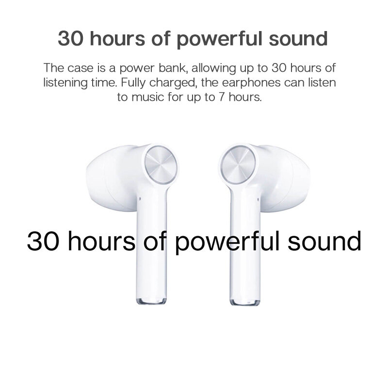 OnePlus Buds bezprzewodowe słuchawki Bluetooth 30 godzin żywotność baterii ochrona środowiska redukcja szumów słuchawki szybkie ładowanie
