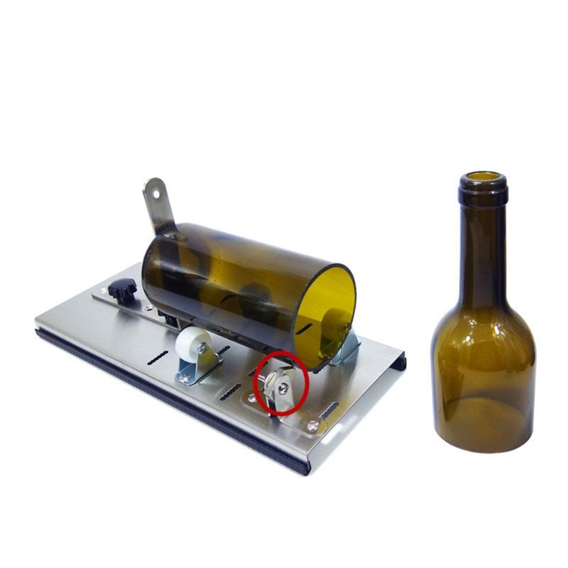 2 unids/set de vino de plata botella de herramientas de corte de cabeza de corte para botella de vidrio botella de herramienta de corte