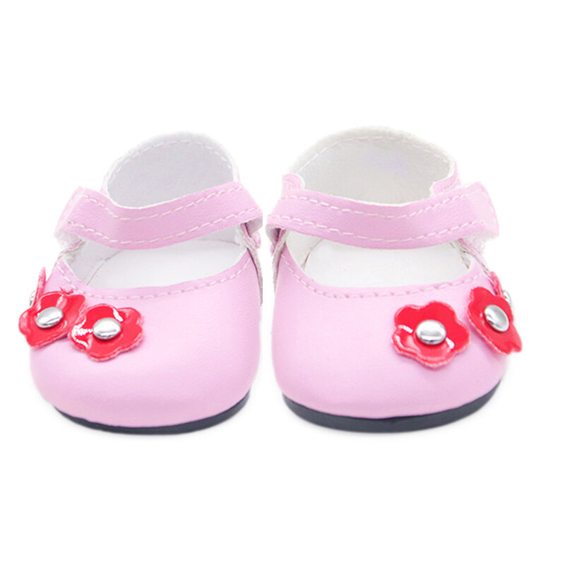 18 zoll Amerikanischen Puppe Schuhe Hohe-qualität Verfeinerung Blume Puppe Schuhe Für 43cm Neue Reborn Baby,OG Russland Mädchen Puppen Zubehör