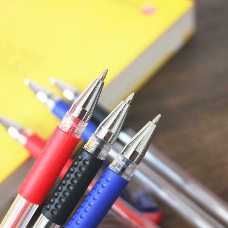 Stylo Gel à encre rouge bleu noir 8/10mm, 2/4/6/0.5 pièces, stylo neutre d'écriture, fournitures scolaires et de bureau pour étudiants, stylos Gel de papeterie