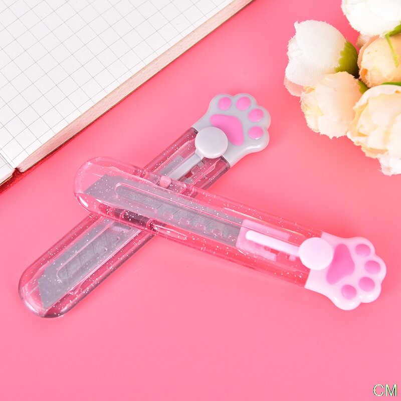 1pc Cute Cat's Claw Mini Portable Utility Knife Hand-made Paper Knife Stationery