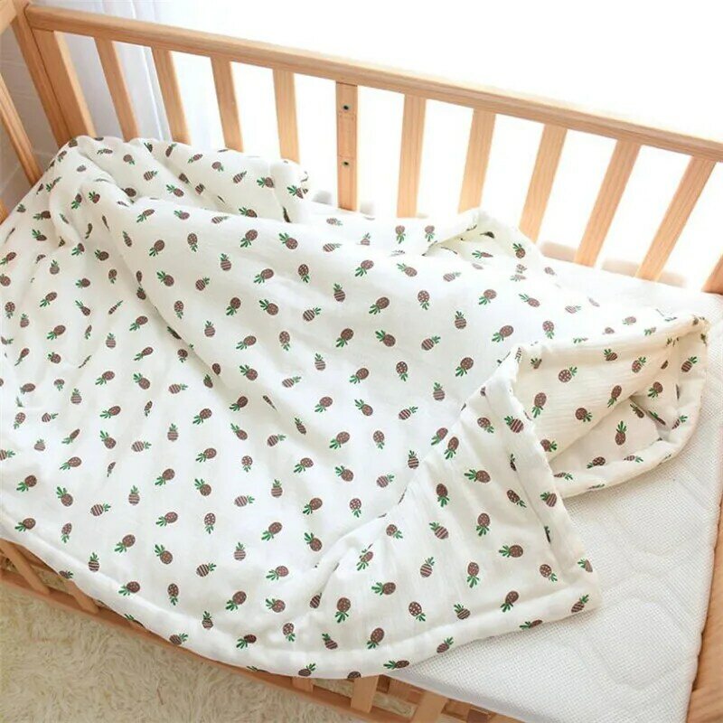 Стеганое одеяло из крепа и хлопка, всесезонное одеяло для детской комнаты с кондиционером, детская кроватка