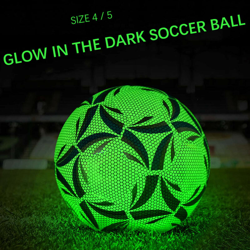 Светоотражающий мяч для детей, мяч для тренировок по футболу для взрослых, светодиодный мяч для тренировок по футболу для детей и взрослых