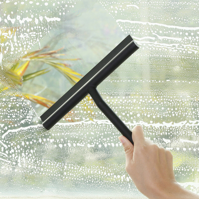 ฝักบัวไม้กวาดกระจก Wiper Scraper Shower Squeegee Cleaner ซิลิโคนผู้ถือกระจกห้องน้ำ Wiper Scraper ทำความสะอาดกระจก