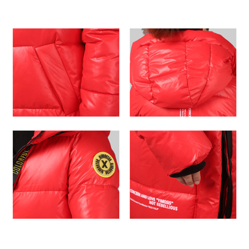 D'OCERO 2021 Neue Winter Jacke Frauen Mode Dicke Frauen Winter Mantel Hohe Qualität Mit Kapuze Unten Jacken Europäischen stil Warme Parka