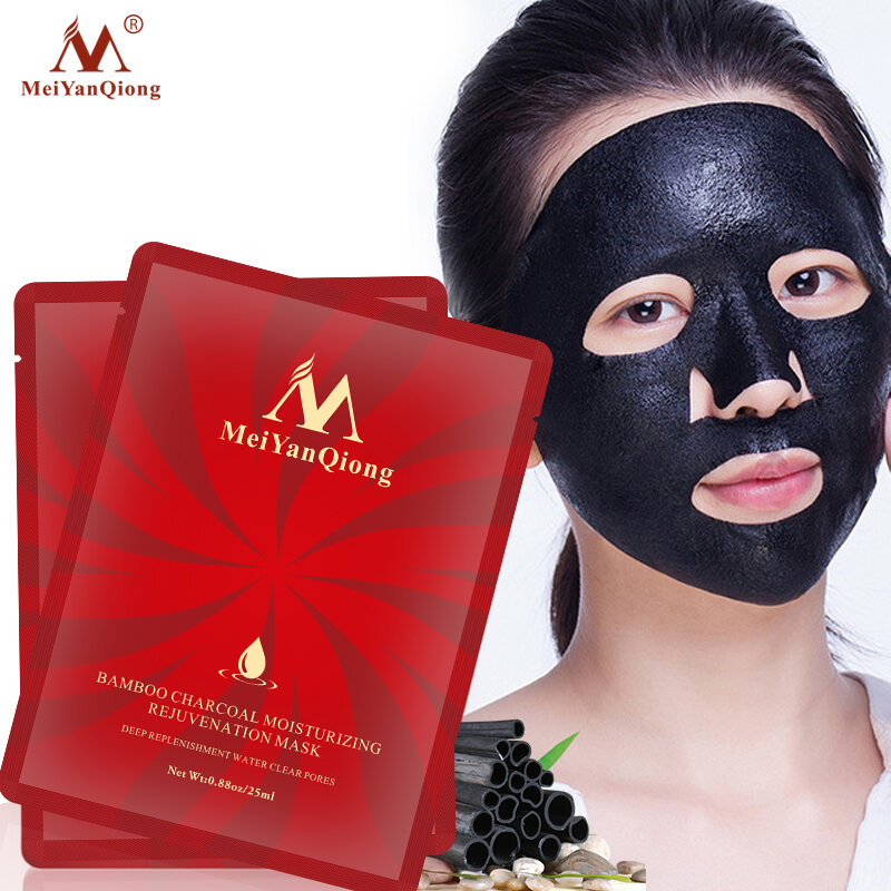 Meiyanqiong Bamboe Houtskool Hydraterende Verjonging Masker Gezichtsverzorging Clear Poriën Deep Replenishment Whitening Huidverzorging Masker