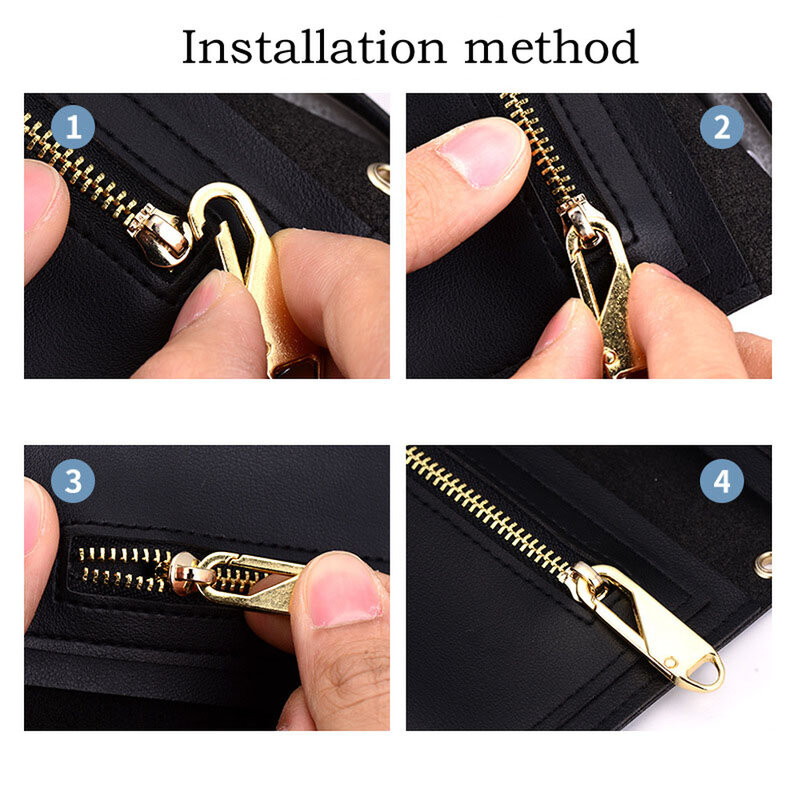 12/6PCS Instan Ritsleting Universal Instan Memperbaiki Zipper Perbaikan Pengganti Kit Zip Slider Gigi Penyelamatan Ritsleting untuk 3 Ukuran Yang Berbeda