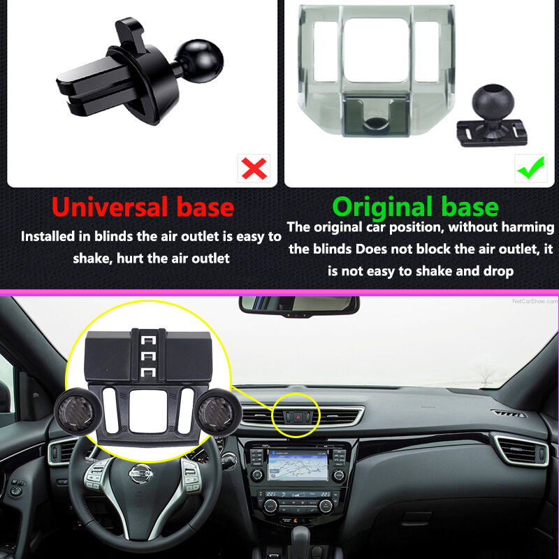 Supporto per telefono cellulare per auto per Nissan Qashqai J11 2014 ~ 2020 GPS staffa di ricarica Wireless accessori di supporto ruotabili per iphone