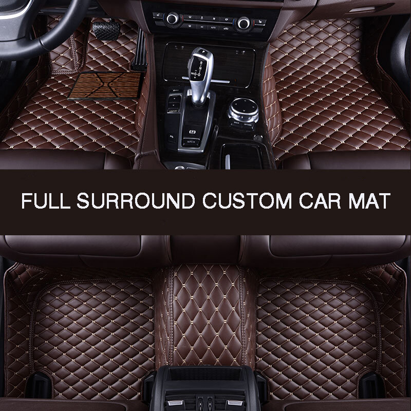 Alfombrilla de cuero personalizada para coche, accesorio envolvente para BMW serie 5, F10, F11, F07 (18CM), 5 GT(5seat), serie 5, E61 Wagon