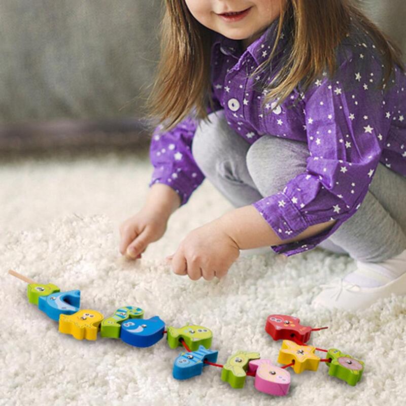 Mainan Bermain Interaktif Puzzle Jigsaw Papan Permainan Pancing Magnetik Kayu Anak-anak