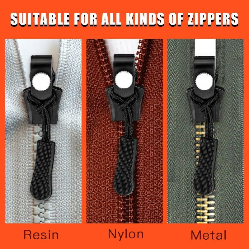6ชิ้น/เซ็ตซิปทันที Universal Instant Fix ซิปชุดซ่อมเปลี่ยนซิป Slider ฟันออกแบบใหม่ Zippers เย็บคุณภาพสูง