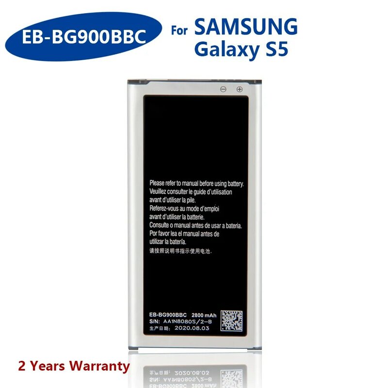 100% Genuine EB-BG900BBU EB-BG900BBC For Samsung S5 G900S G900F G900M G9008V 9006V 9008W 9006W G900FD 2800mA NFC Mobile Phone