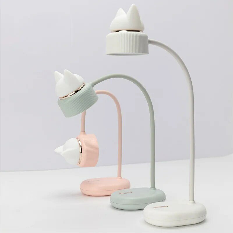 LED clip table lamp touch dimmable cartoon style rechargeable desk lamp eye protection children reading book light