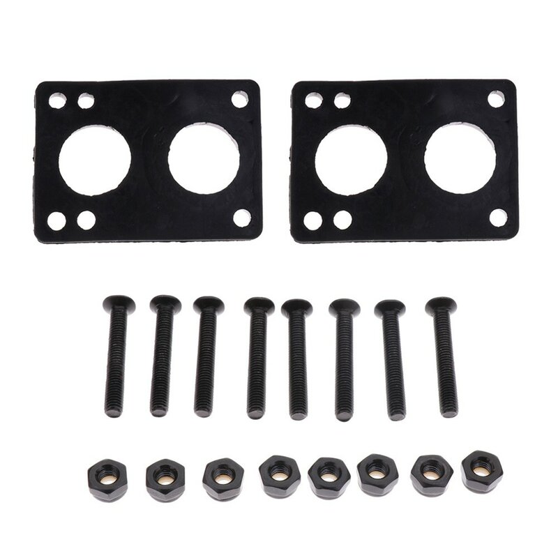 6mm Rubber Gasket Riser Pads With 35mm Bridge Nail Bolts For Skateboard Longboard Double Rocker Professional Shock Pads Spacers