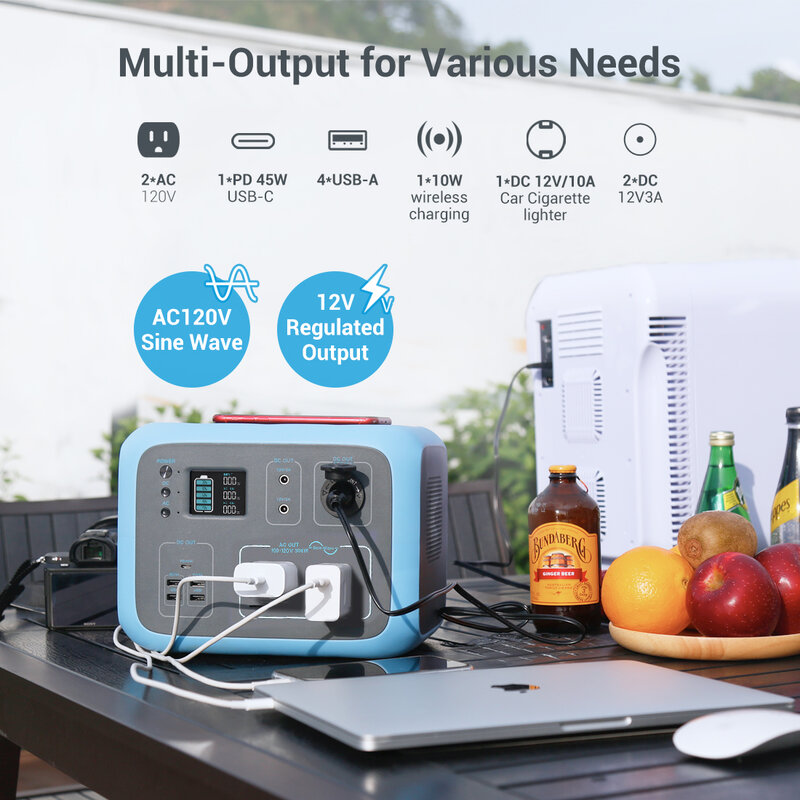Bluetti – générateur solaire Portable Maxoak 500Wh/300W AC50S, recharge sans fil, Station d'alimentation