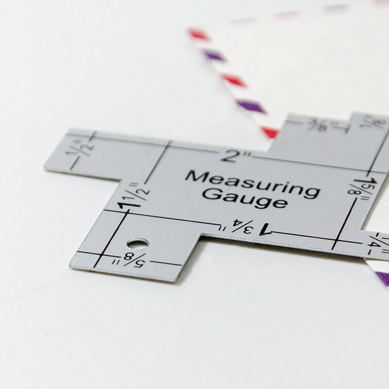 Multi-purpose Measuring Gauge Aluminum Ruler Irregular Sewing Ruler Thickness Measuring Gauge for Patchworks Quilting